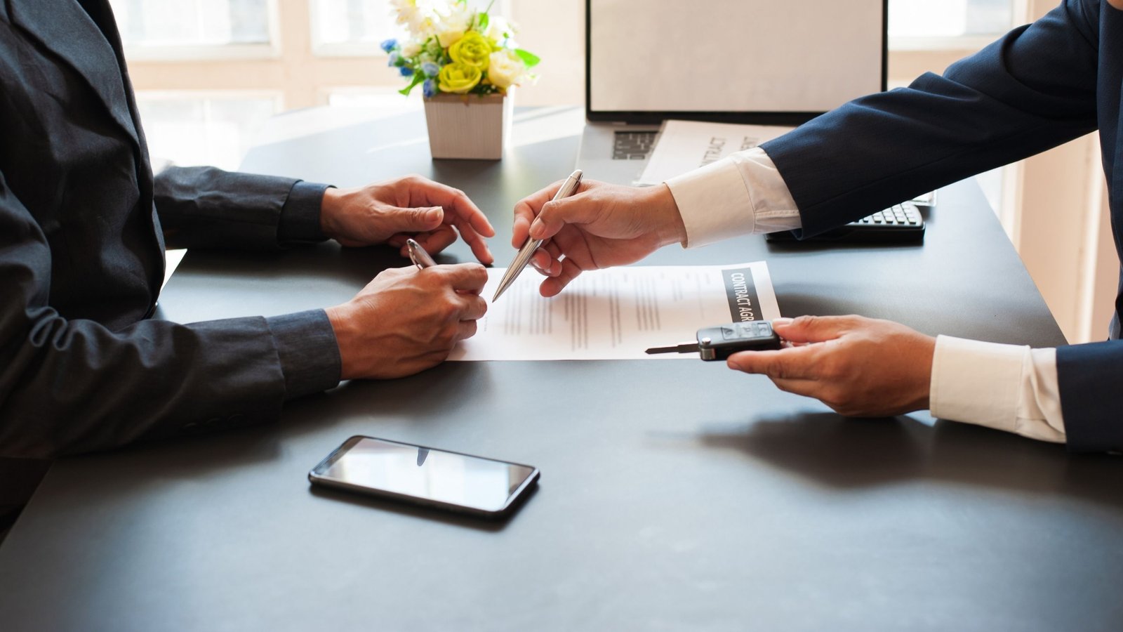 Modern house with dark facade